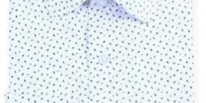 White Paisley Poplin Printed Shirt