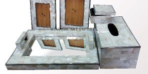 Mother of Pearl Inlay Table Set for Home Decor