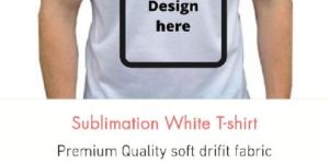 Customised Sublimation White Polyester T Shirt