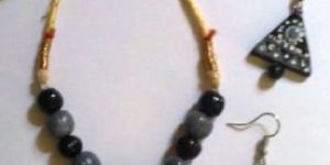 Hand made Terracotta Jewellery Necklace set.