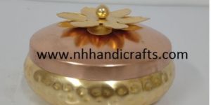 NH HANDICRAFTS METAL ROUND BOX