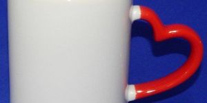 Sublimation Heart Handle inside Color Mug