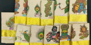 Tissue Printed Kerala Set Sarees