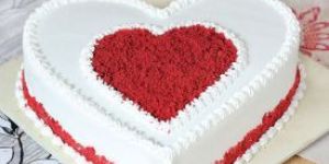 Red Velvet Heart Shape Cake
