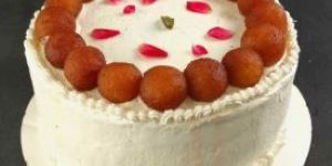 Round Gulab Jamun Cake