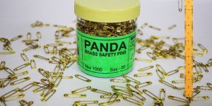 Panda Brass Safety Pins
