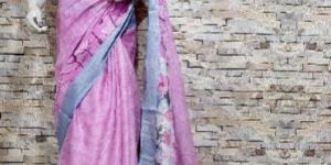 Linen Digital Print Saree