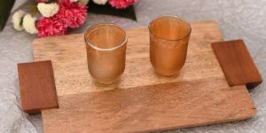 Rectangular Mango Wood Tray, Brown