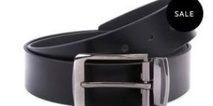 Mens Black Leather Belt