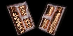 Copper Bottle & Glass Set