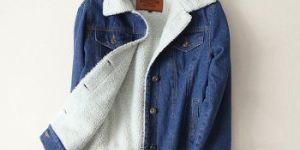 Ladies Denim Fur Jacket