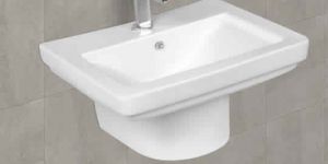 DOVE Half Pedestal Basin