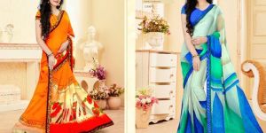 Geometric Print Sarees