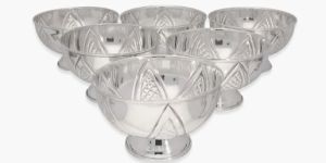 Silver Ice Cream Bowl