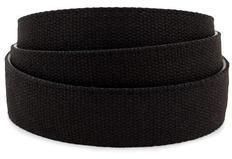 Black Cotton Canvas Belt