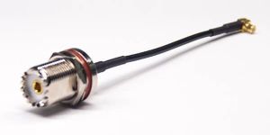 UHF Female Straight to Mcx Male Angled Coaxial Cable