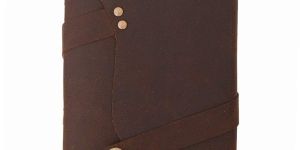 Antique Button Lock Brown 5x7 Inch Buffalo Diary Notebooks