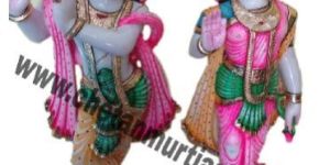 Marble Radha Krishna Statue
