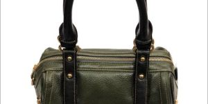 Ladies 100 Percent Pure Black Leather Bag