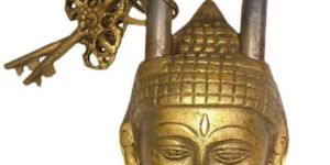 Brass Buddha Head Padlock