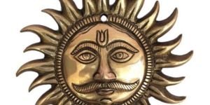 Brass Wall Hanging Sun Face
