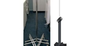 KS-102 Luxury Stainless Steel Ground IV Pole Stand