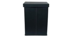 Black Leather Foldable Laundry Box