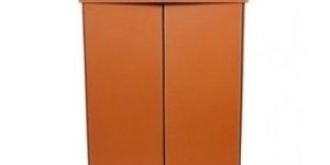 Cognac Leather Foldable Laundry Box