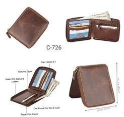 Male Round Zipper Wallet