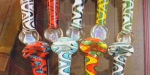 Zig Zag Smoking Glass Pipe