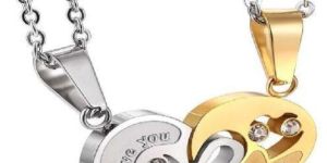 Love Pendant Broken Heart for Couple