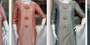 Silk Embroidery Kurti