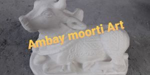 Marble Nandi Statue