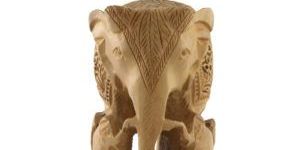 Sandalwood Elephant Idol