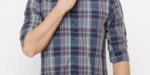 Donzell Men Brown Regular Fit Checked Casual Shirt