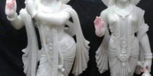 White Marble Radha Krishna Statue