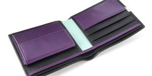 Mens Purple Leather Wallet