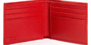 Mens Red Leather Wallet