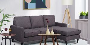 Grey Cameroon Modular Four Seater Sofa