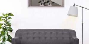 Grey Swiger Three Seater Sofa