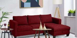 Maroon Cameroon Modular Four Seater Sofa
