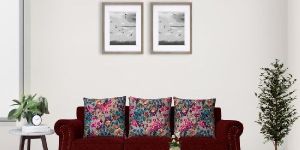 Maroon Celestia Three Seater Sofa