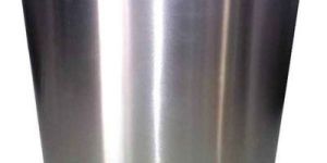 Stainless Steel Perforated Blue Plastic Lid Dustbin