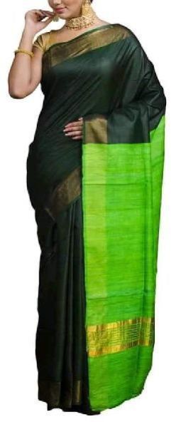 Raw Silk Saree with Zari Border