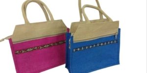 Designer Jute Lunch Bag