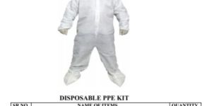 Disposable PPE KIT , Products in the Kit: 7