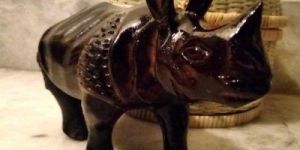 Handmade Rhino Statue