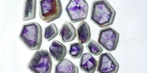Trapiche Amethyst Slice Stone