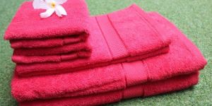 Pack of 6 Ruby Red Cotton Towels