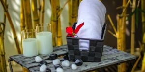 Snowy White Bamboo Bath Towels